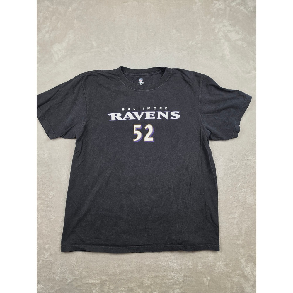 Ray‎ Lewis Graphic T-Shirt Men XL Black NFL Team Apparel Baltimore Ravens Faded